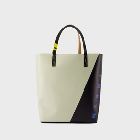 N/s Shopper Bag - Marni - Synthetic - White/Black