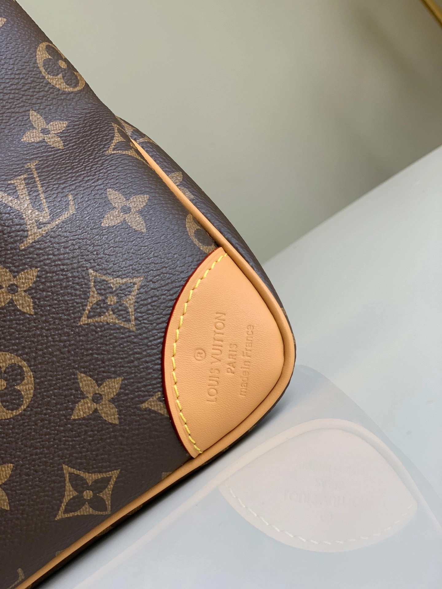Natural Monogram Odon MM Bag Leather Crossbody Bag for Women