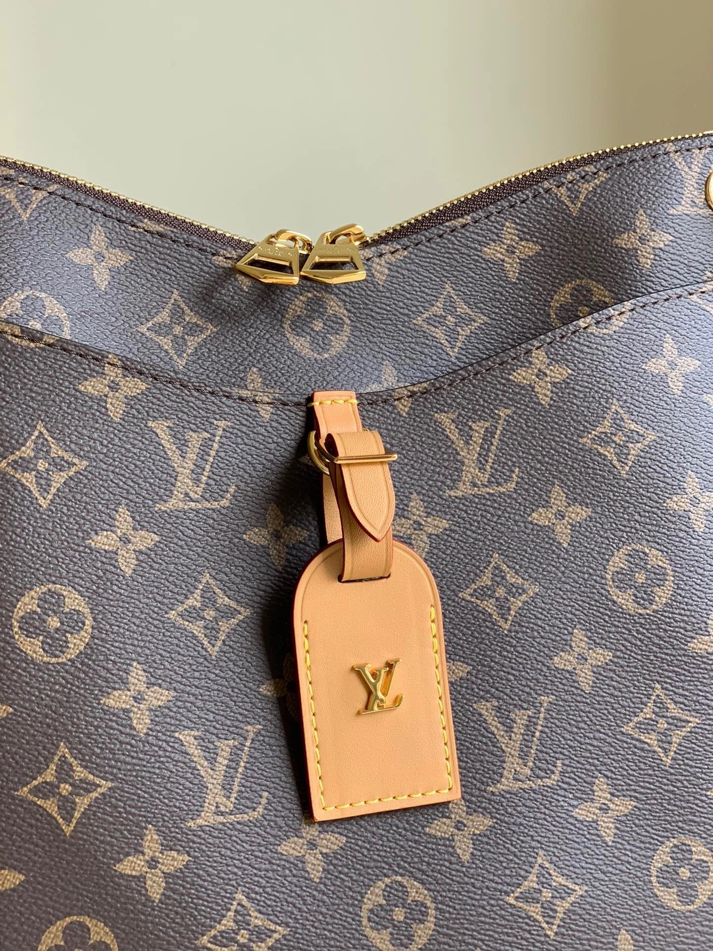 Natural Monogram Odon MM Bag Leather Crossbody Bag for Women