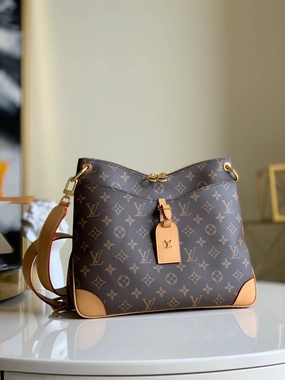 Natural Monogram Odon MM Bag Leather Crossbody Bag for Women