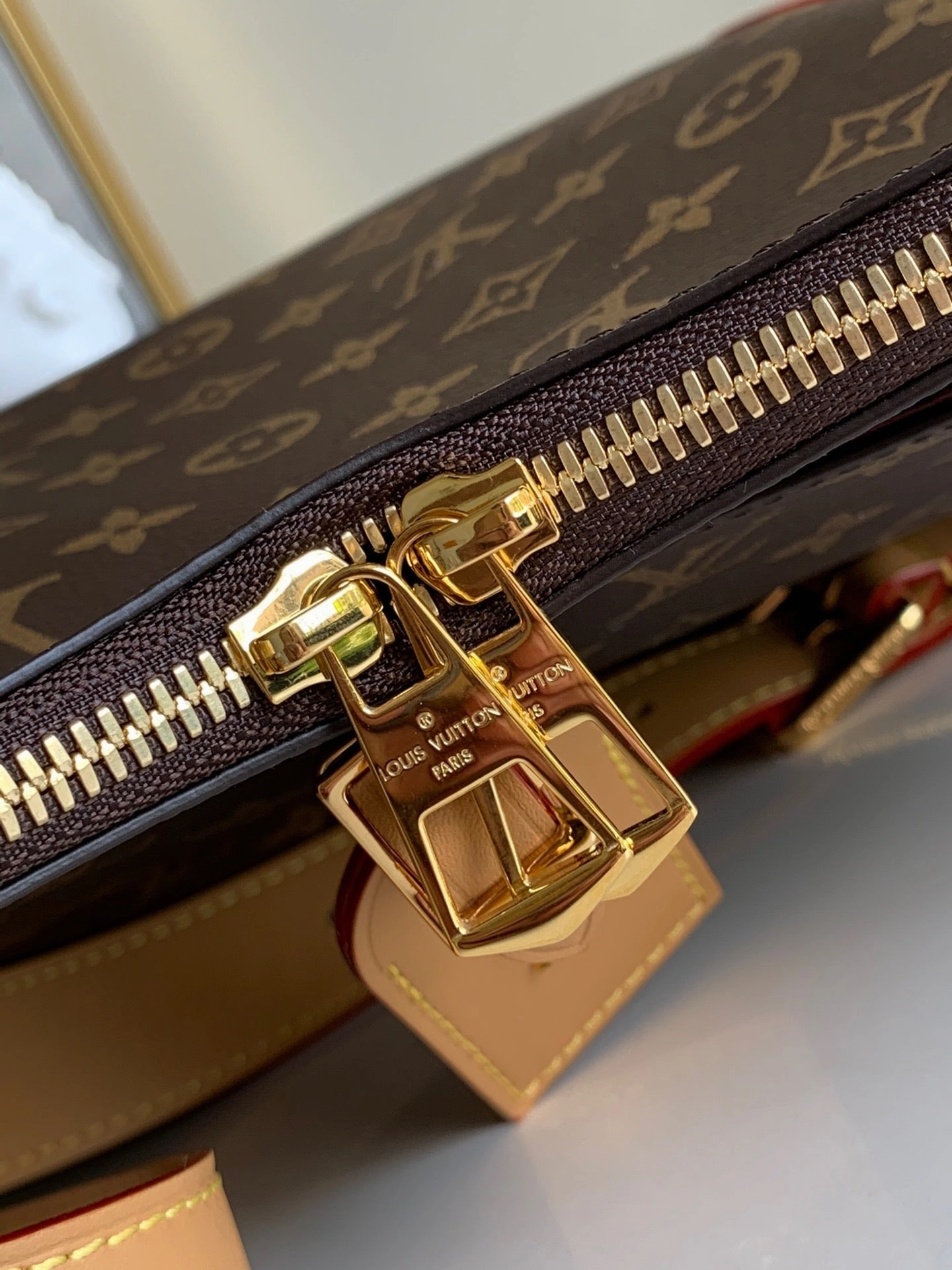 Natural Monogram Odon MM Bag Leather Crossbody Bag for Women