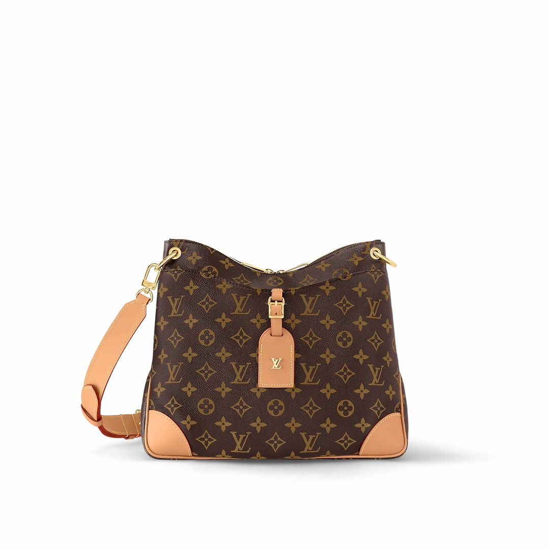 Natural Monogram Odon MM Bag Leather Crossbody Bag for Women
