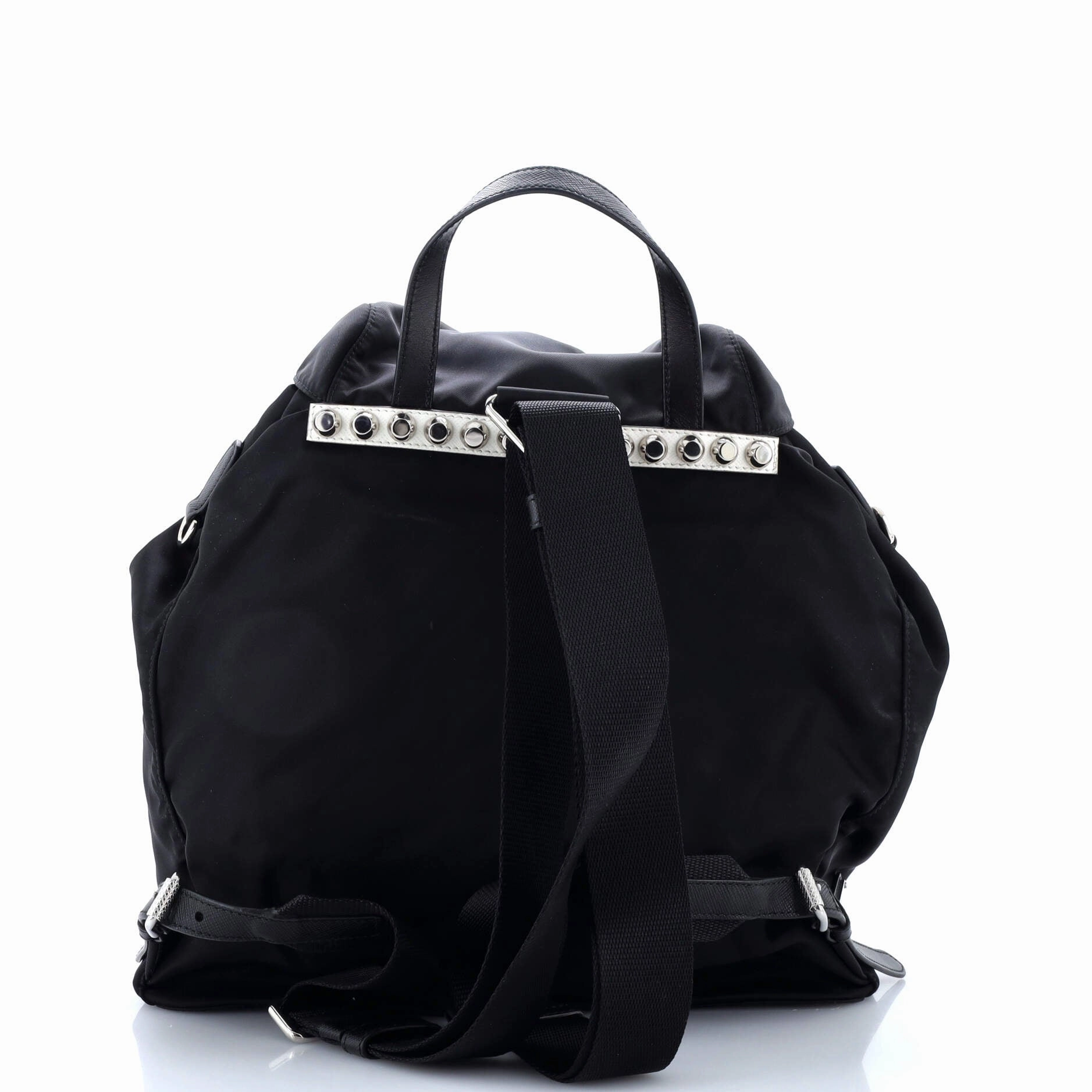 New Vela Backpack Tessuto with Studded Leather