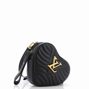 New Wave Heart Crossbody Bag Quilted Leather