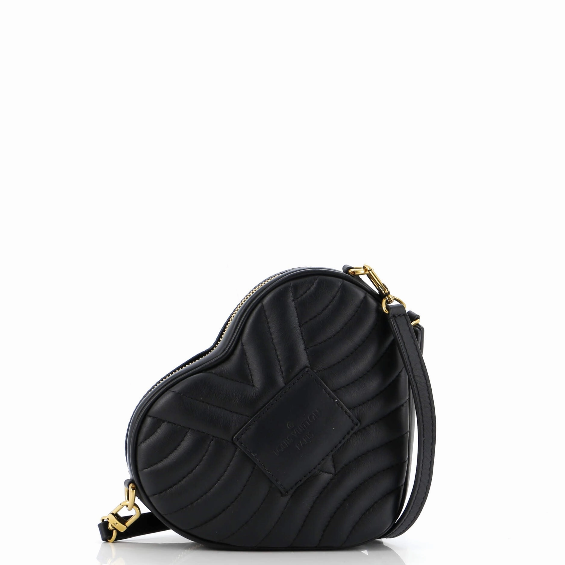 New Wave Heart Crossbody Bag Quilted Leather
