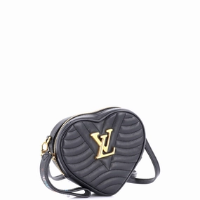 New Wave Heart Crossbody Bag Quilted Leather