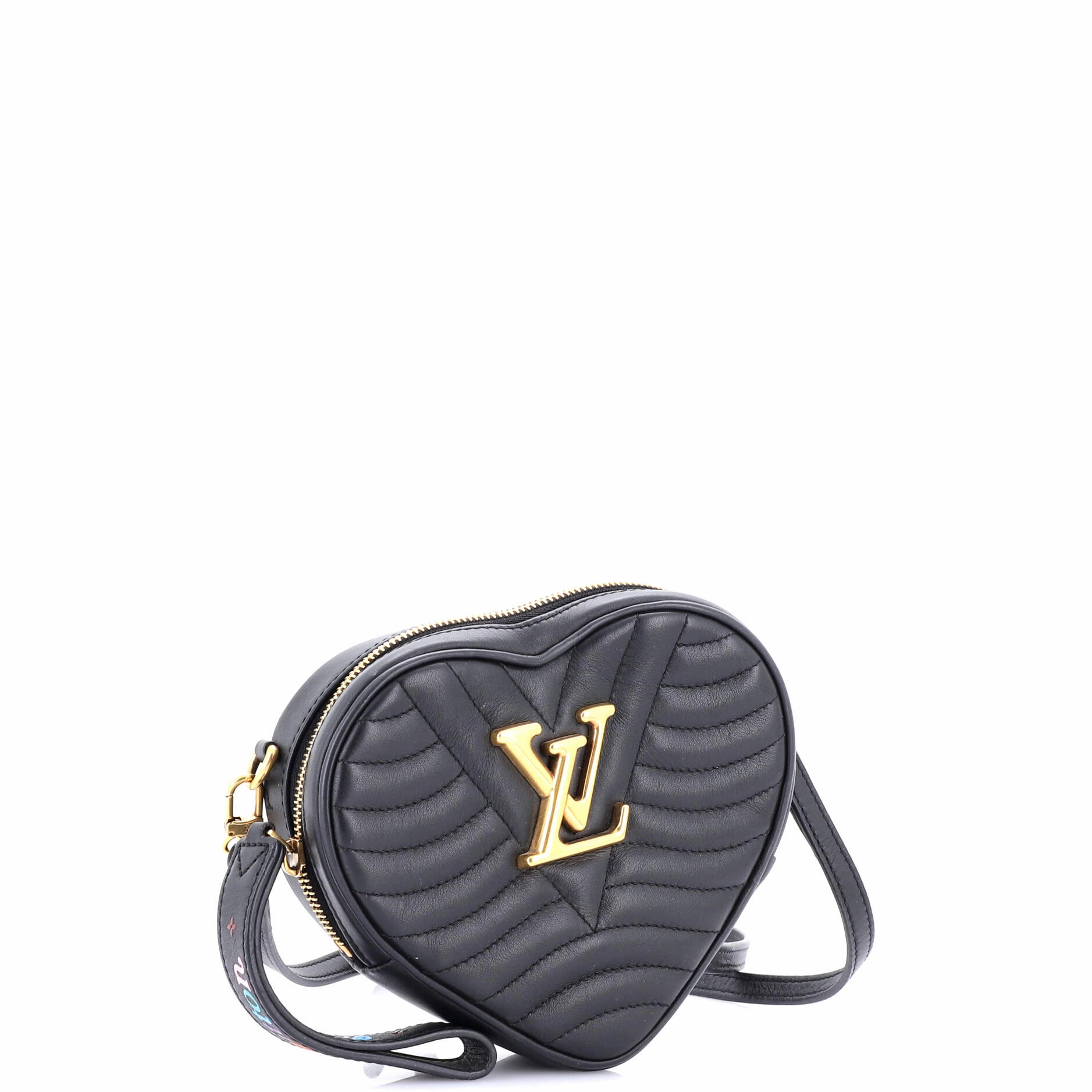 New Wave Heart Crossbody Bag Quilted Leather