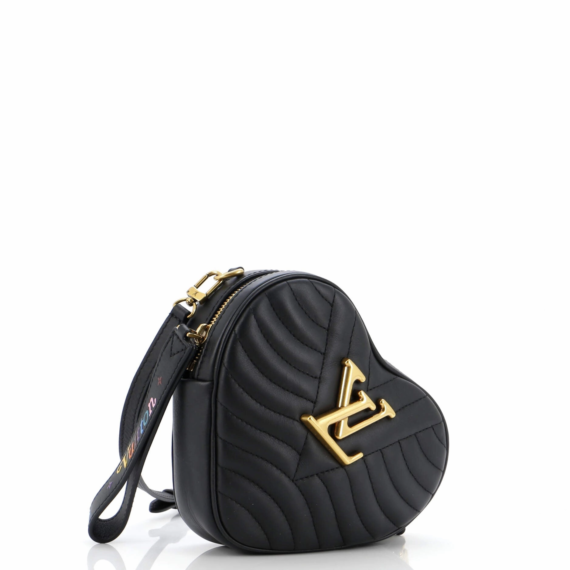New Wave Heart Crossbody Bag Quilted Leather