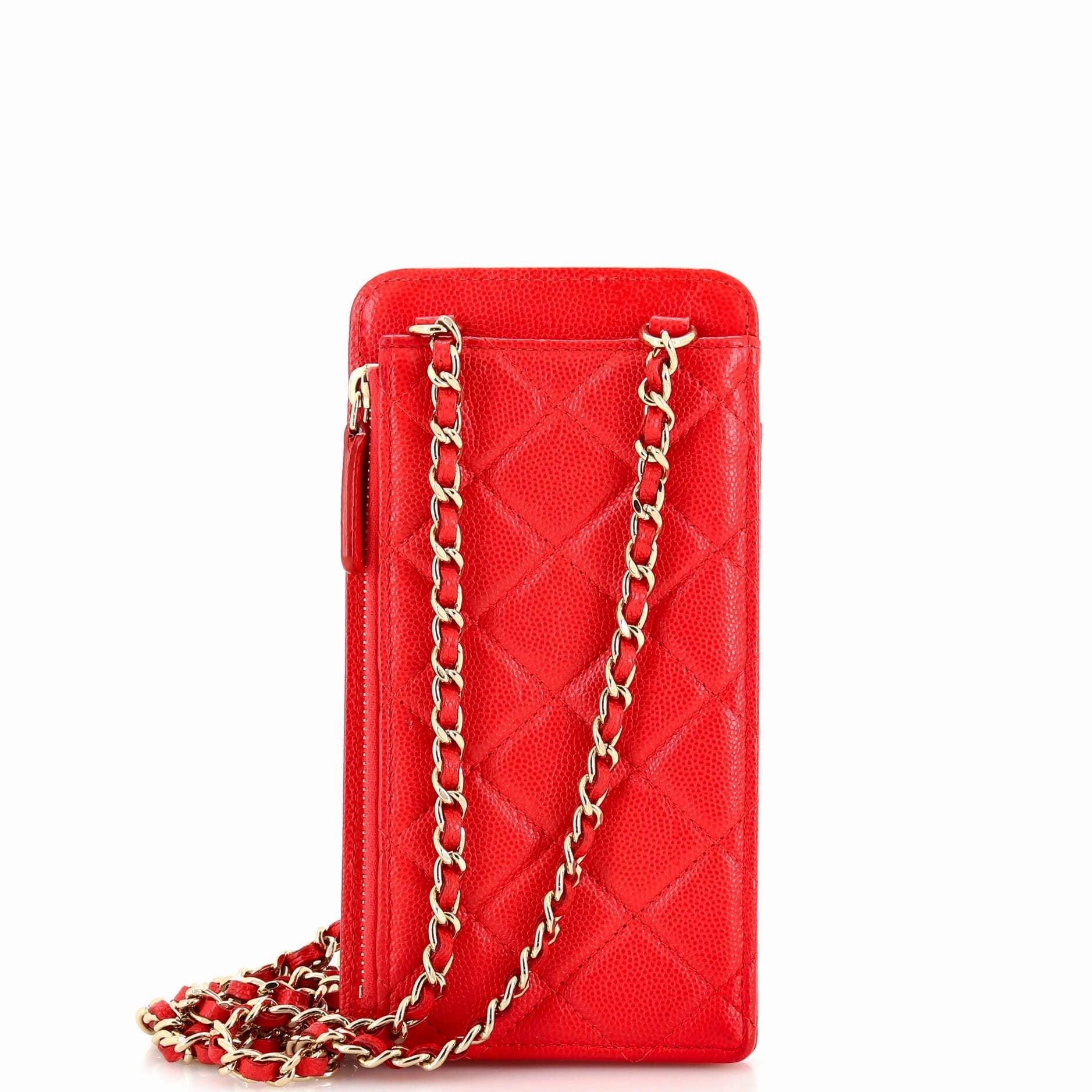 O Phone Holder Crossbody Bag Quilted Caviar