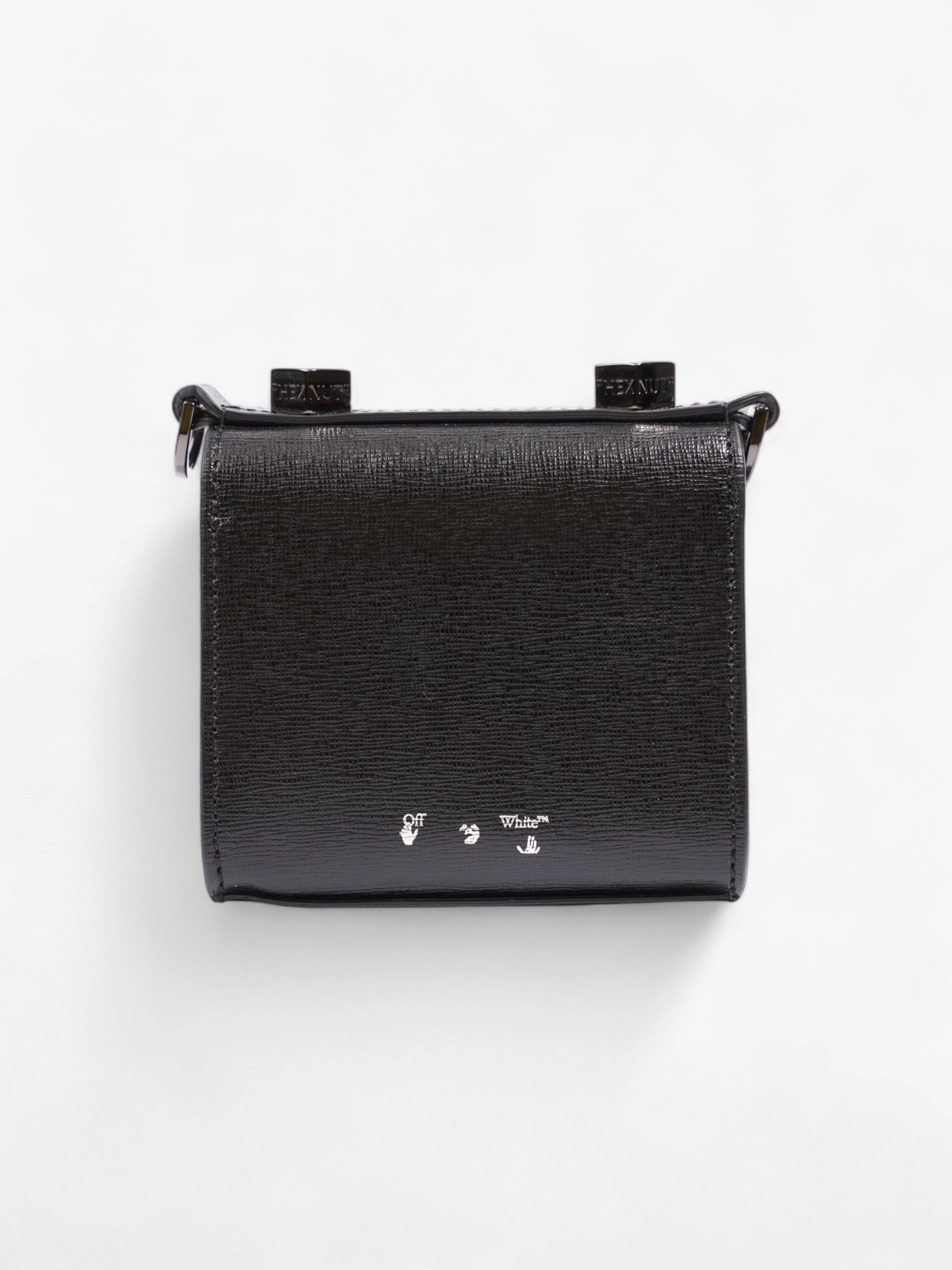 Off White Binder Crossbody Black / Pink / Baby Blue Leather