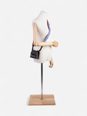 Off White Binder Crossbody Black / Pink / Baby Blue Leather