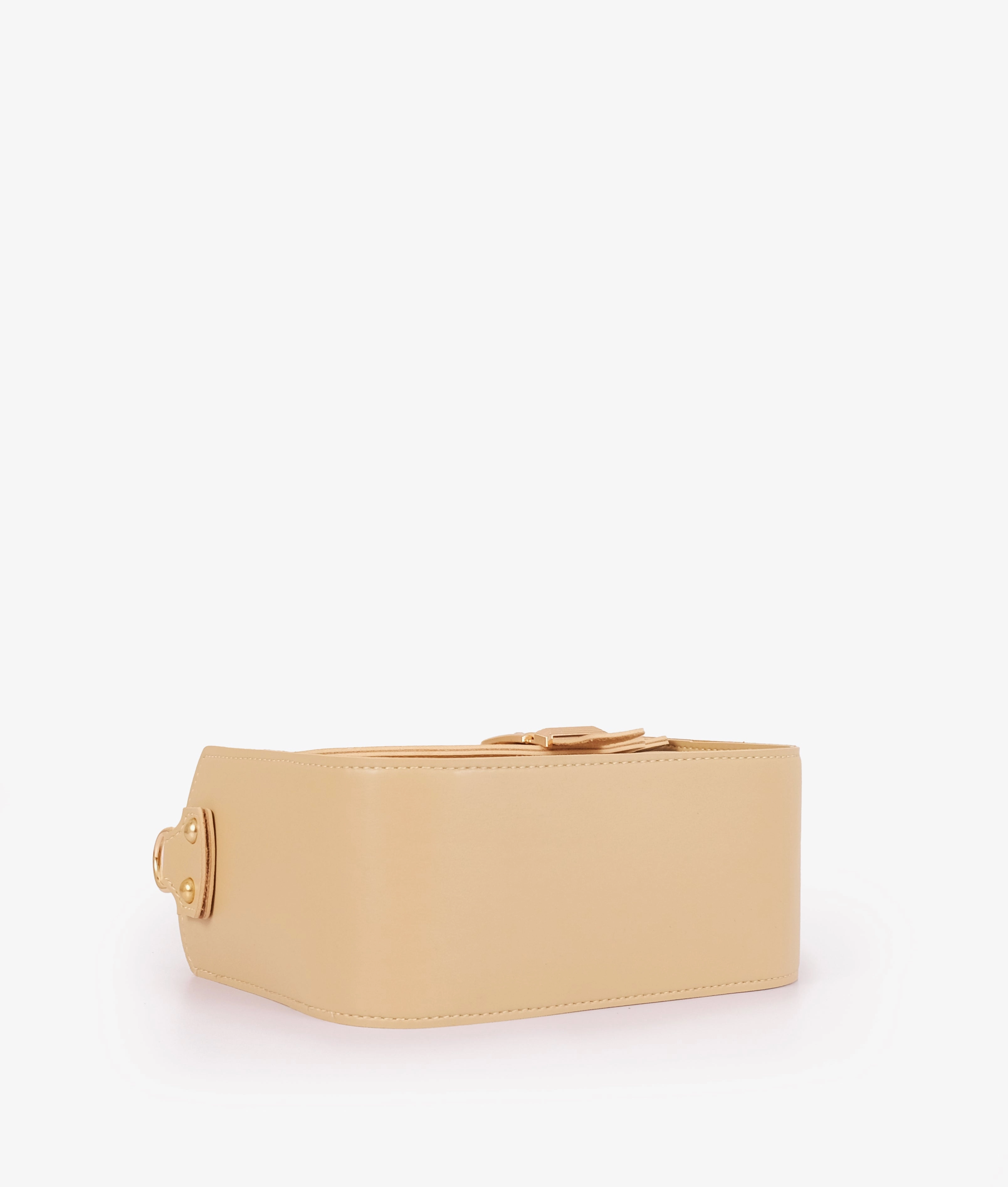 Off-white saddle buckle bag