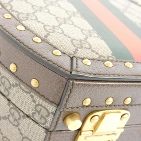Ophidia Canvas Shoulder Bag with Clochette and Key