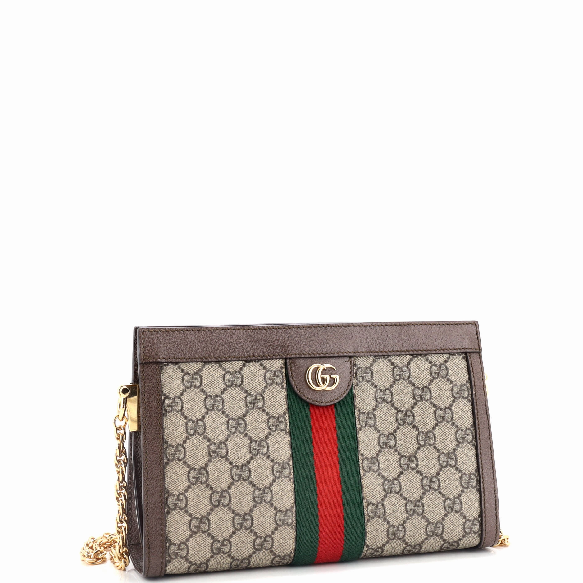 Ophidia Chain Shoulder Bag GG Coated Canvas Small