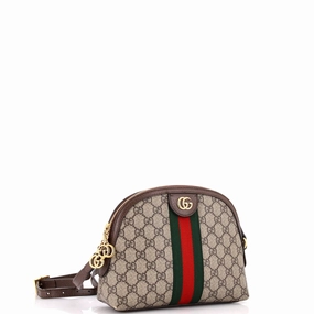 Ophidia Dome Shoulder Bag GG Coated Canvas Small