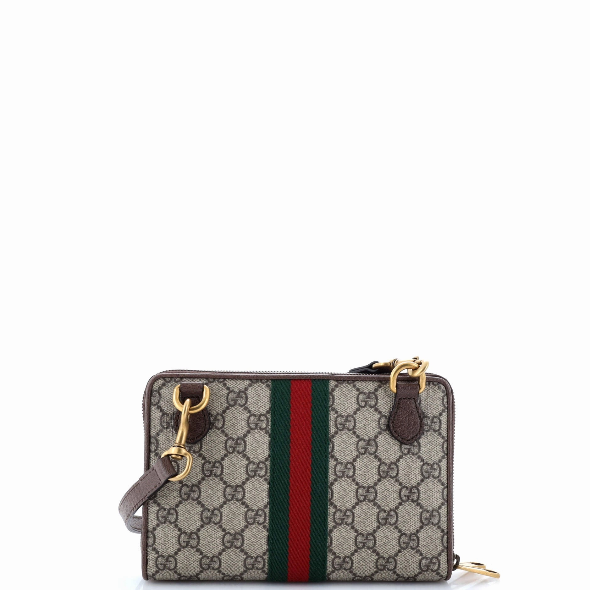 Ophidia Double Zip Crossbody Bag GG Coated Canvas Small