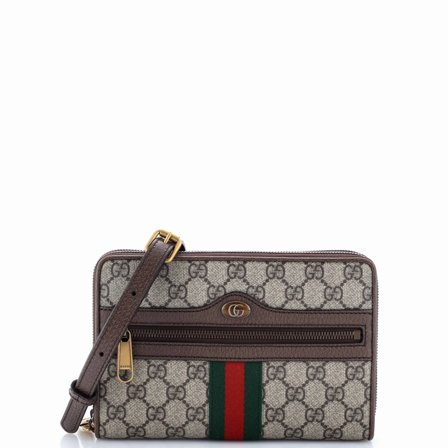 Ophidia Double Zip Crossbody Bag GG Coated Canvas Small