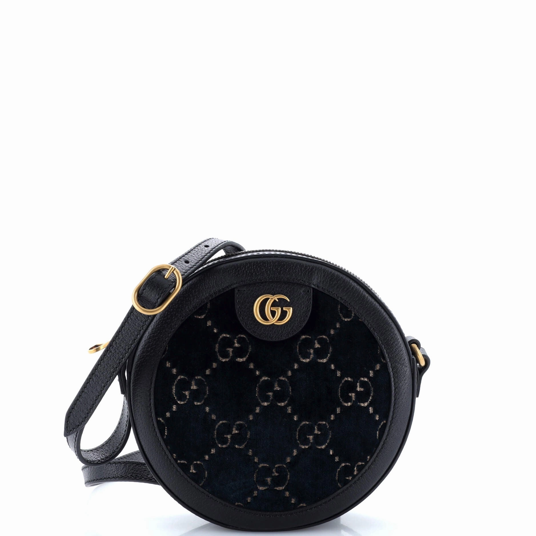 Ophidia Round Shoulder Bag GG Velvet Mini
