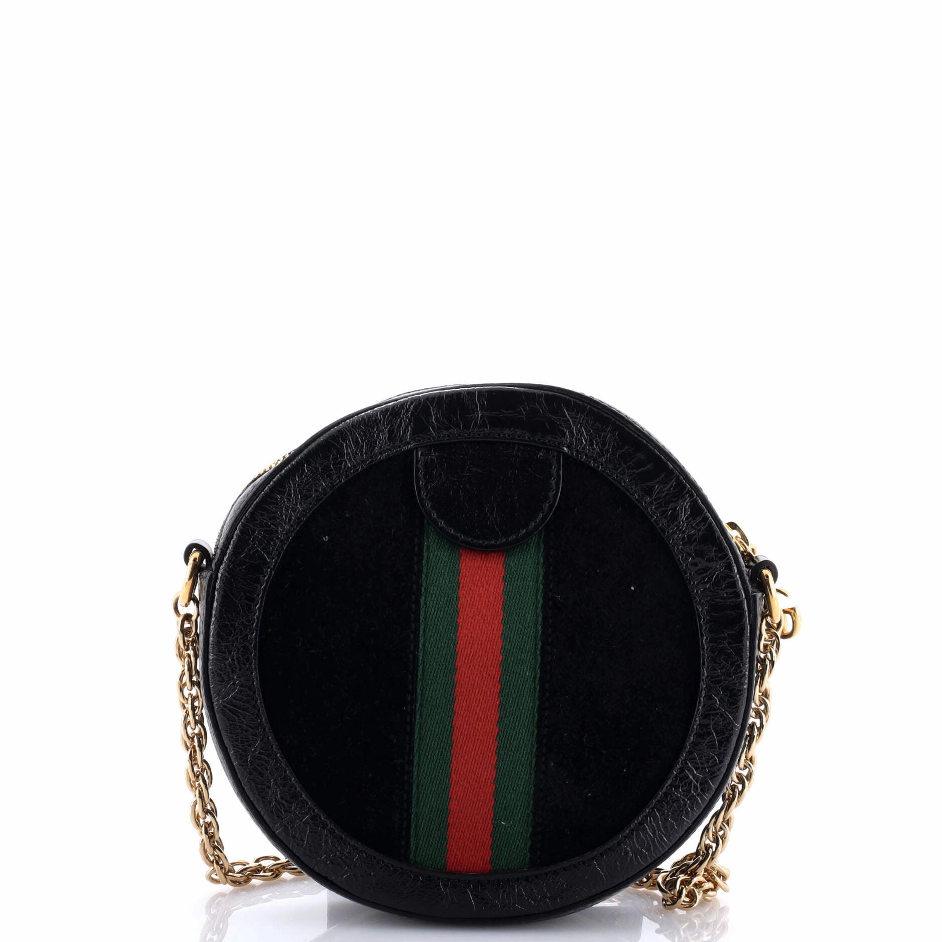 Ophidia Round Shoulder Bag Suede Mini
