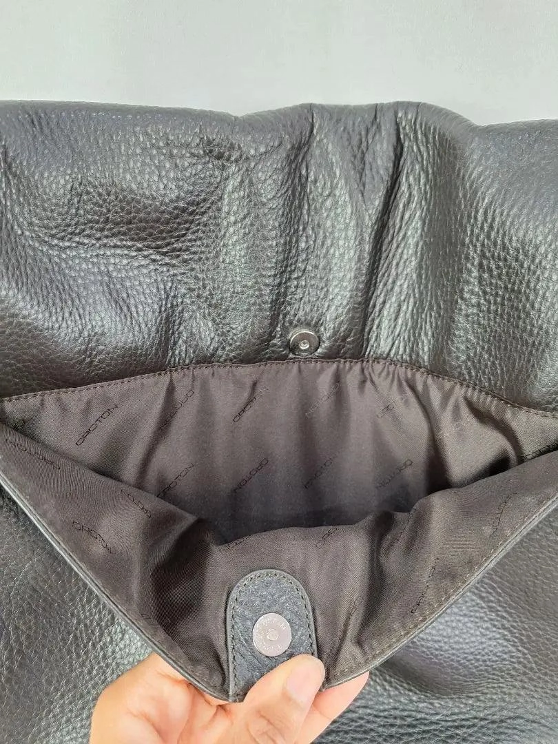 Oroton Chocolate Textured Crossbody Laptop Bag