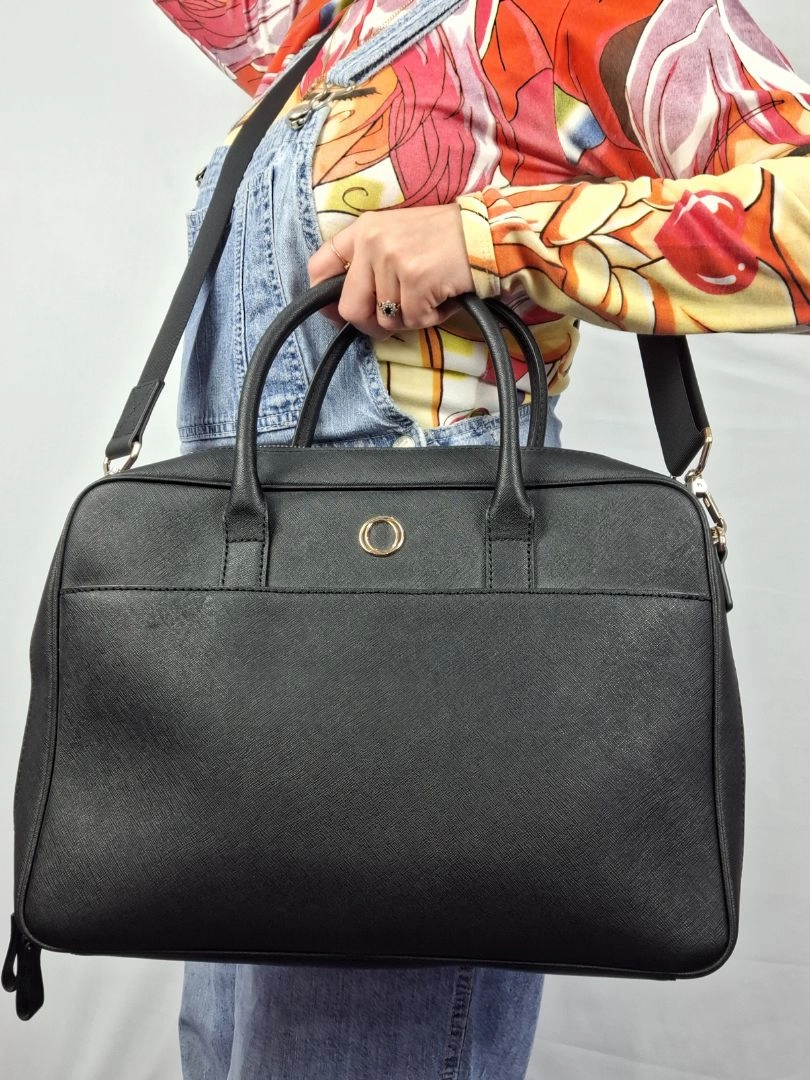 Oroton Classy Leather Laptop Bag Size None