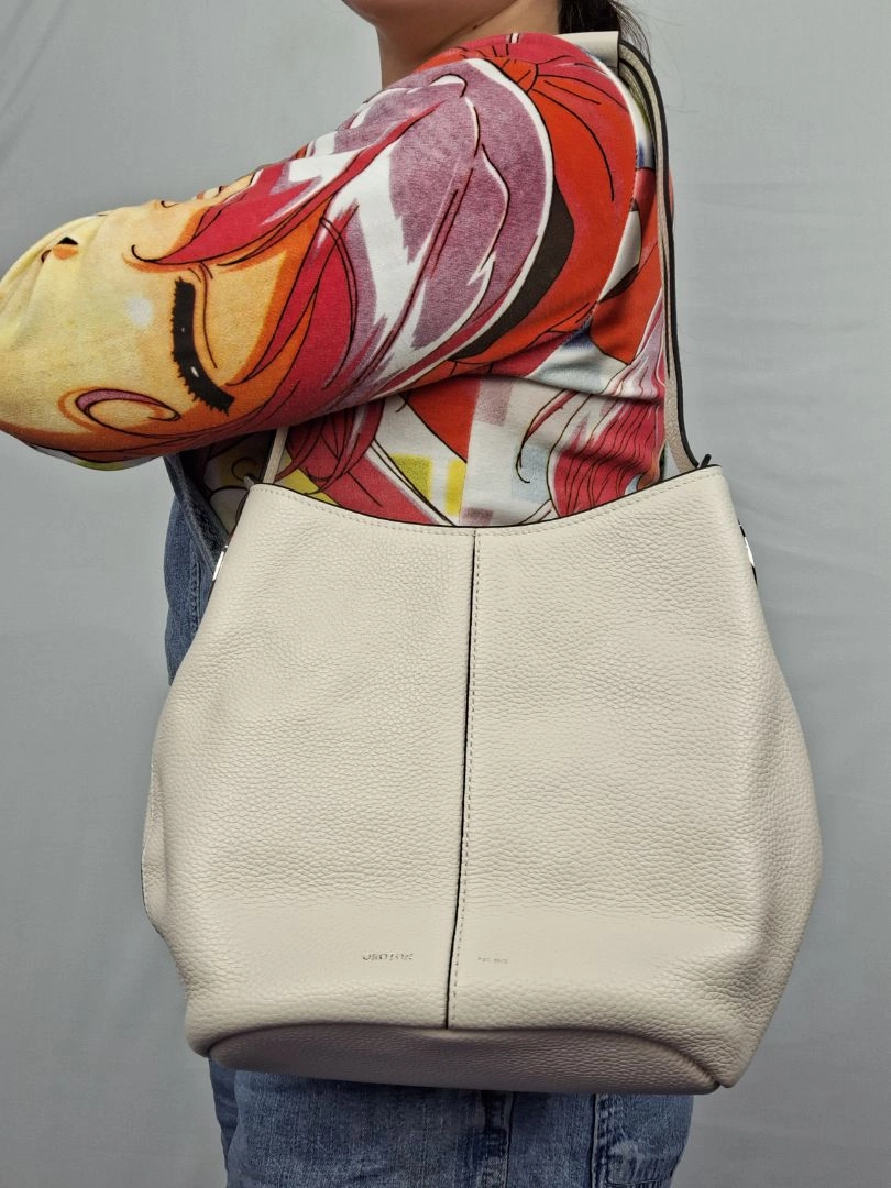 Oroton Pearl Pebble Leather Mini Hobo Bag