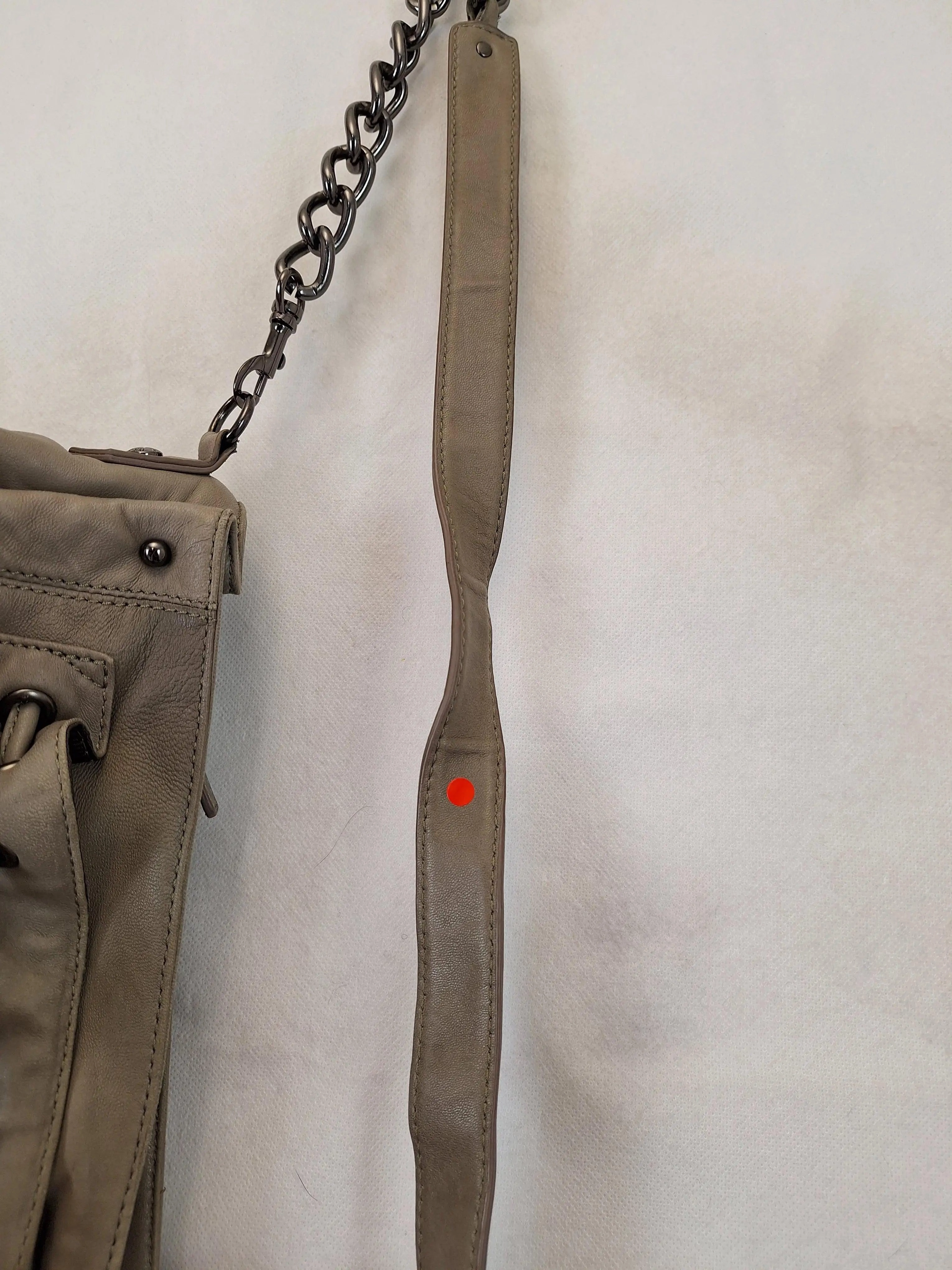Oroton Taupe Top Handle Soft Crossbody Bag