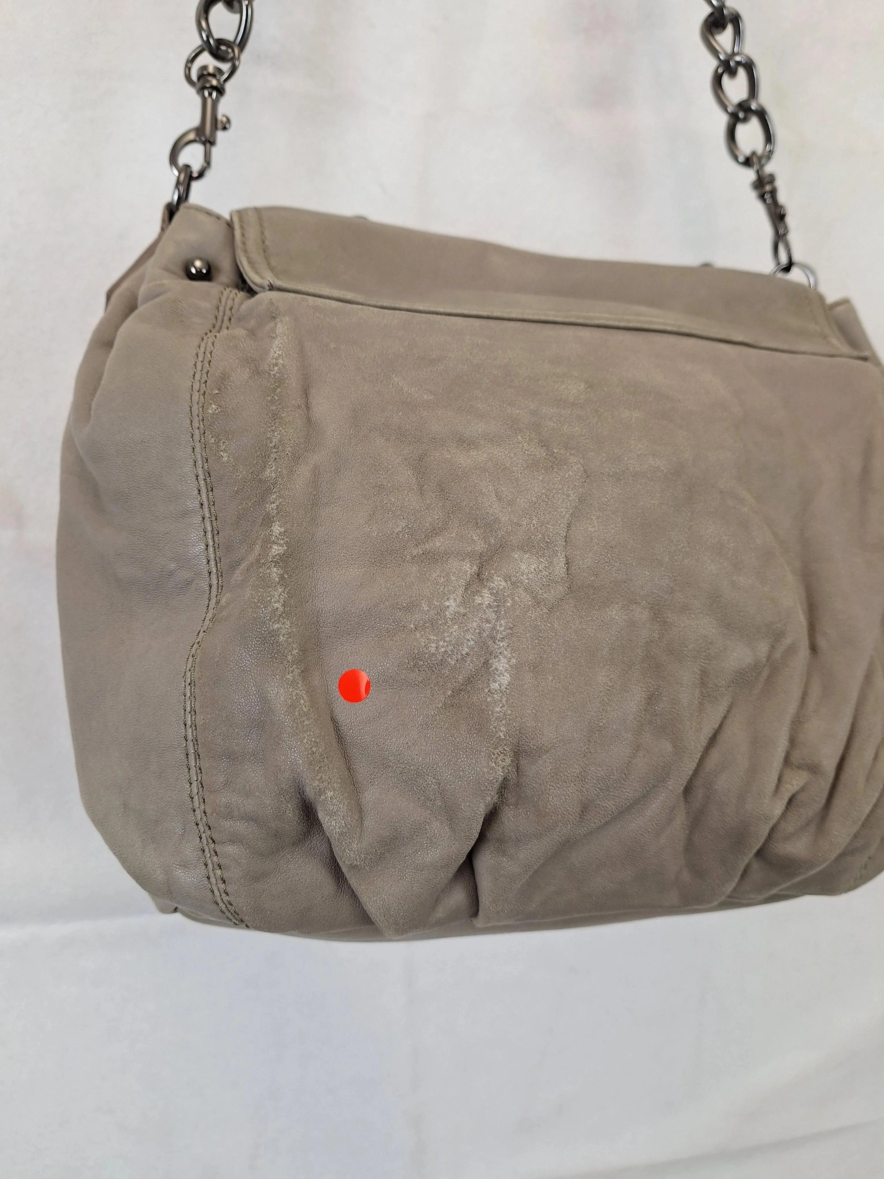 Oroton Taupe Top Handle Soft Crossbody Bag