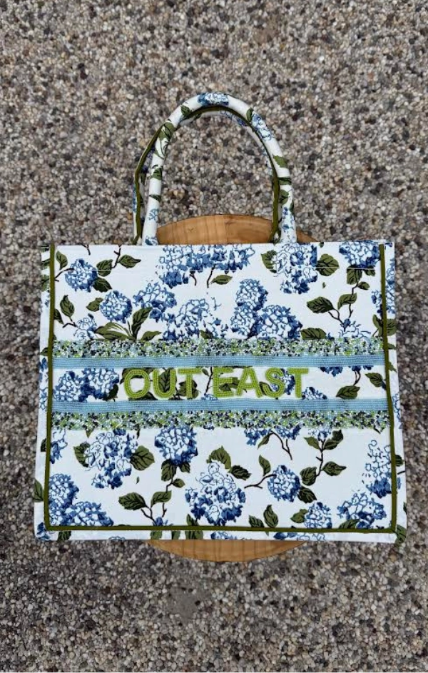 Out East Garden Beaded Tote