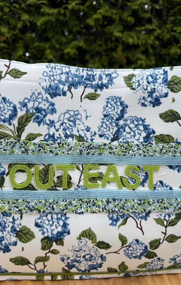 Out East Garden Beaded Tote