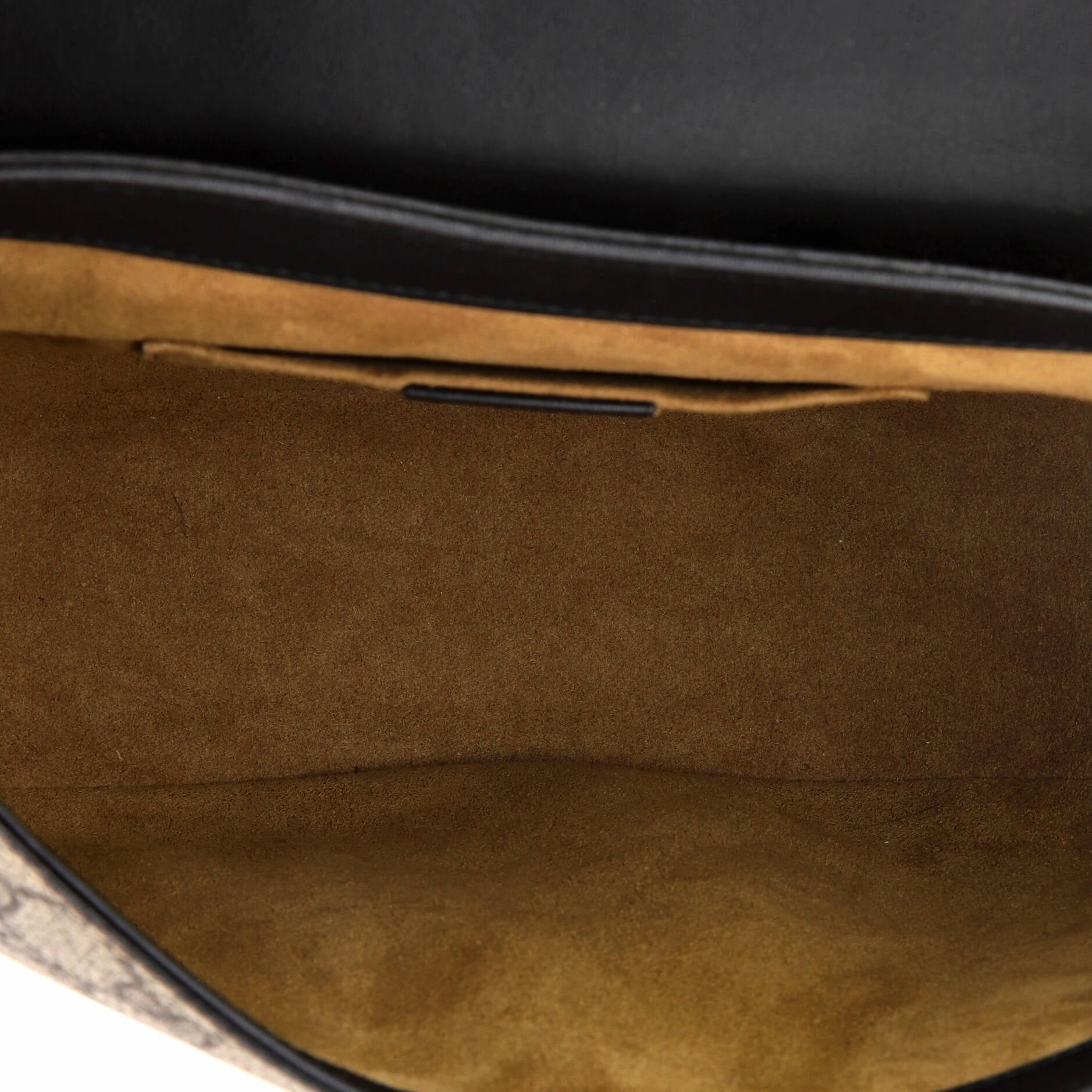 Padlock Saddle Shoulder Bag GG Coated Canvas and Leather Medium