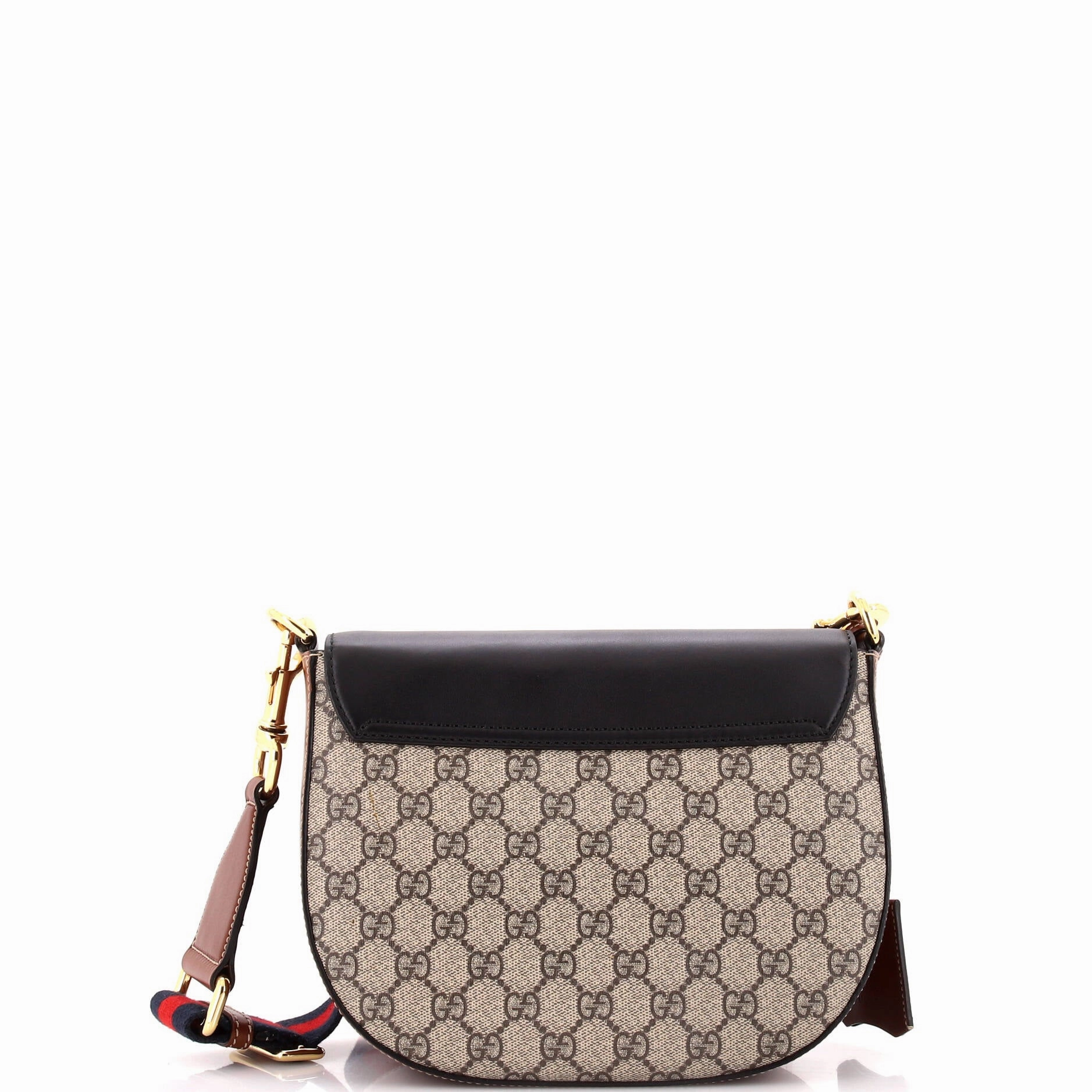 Padlock Saddle Shoulder Bag GG Coated Canvas and Leather Medium