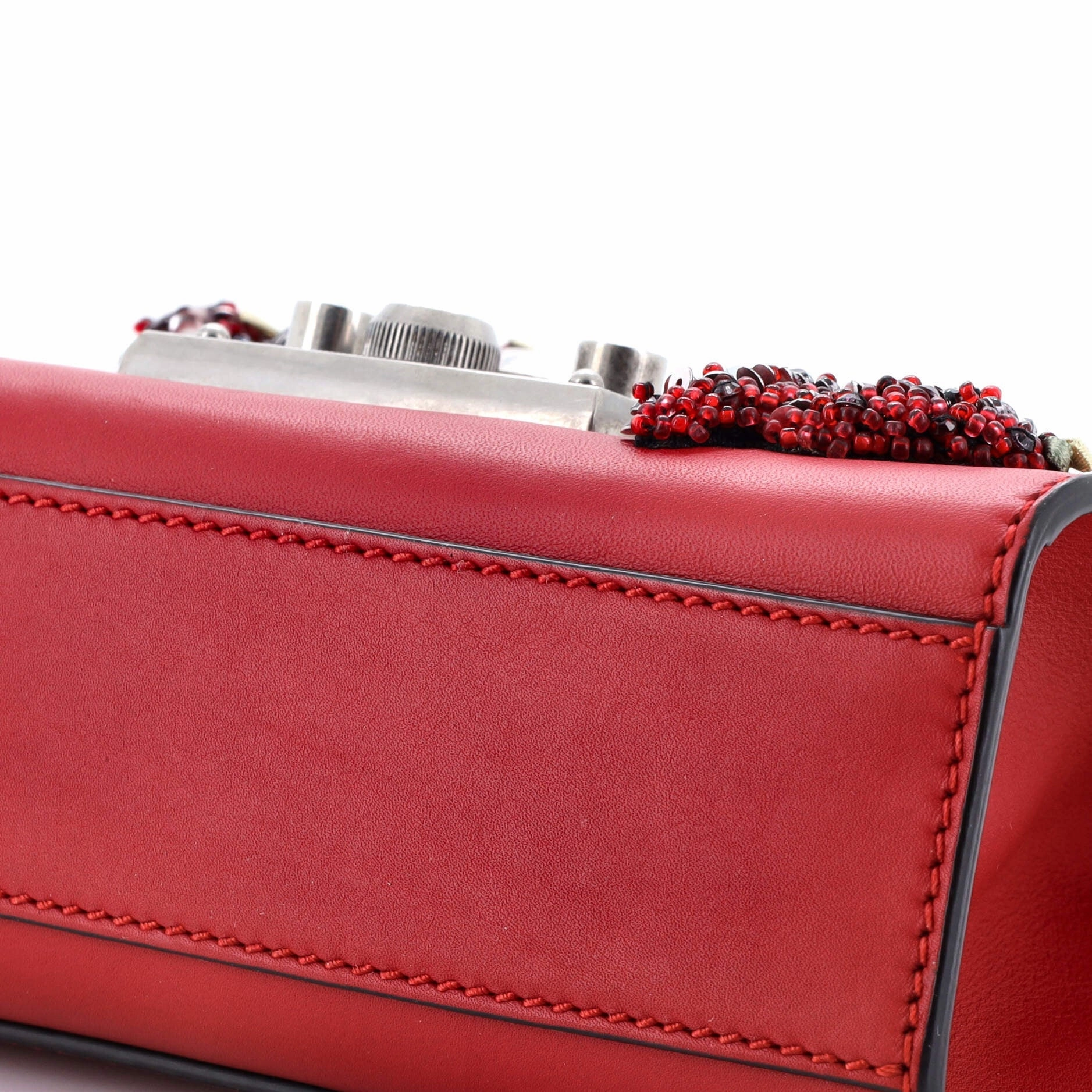 Padlock Shoulder Bag Embellished Leather Small