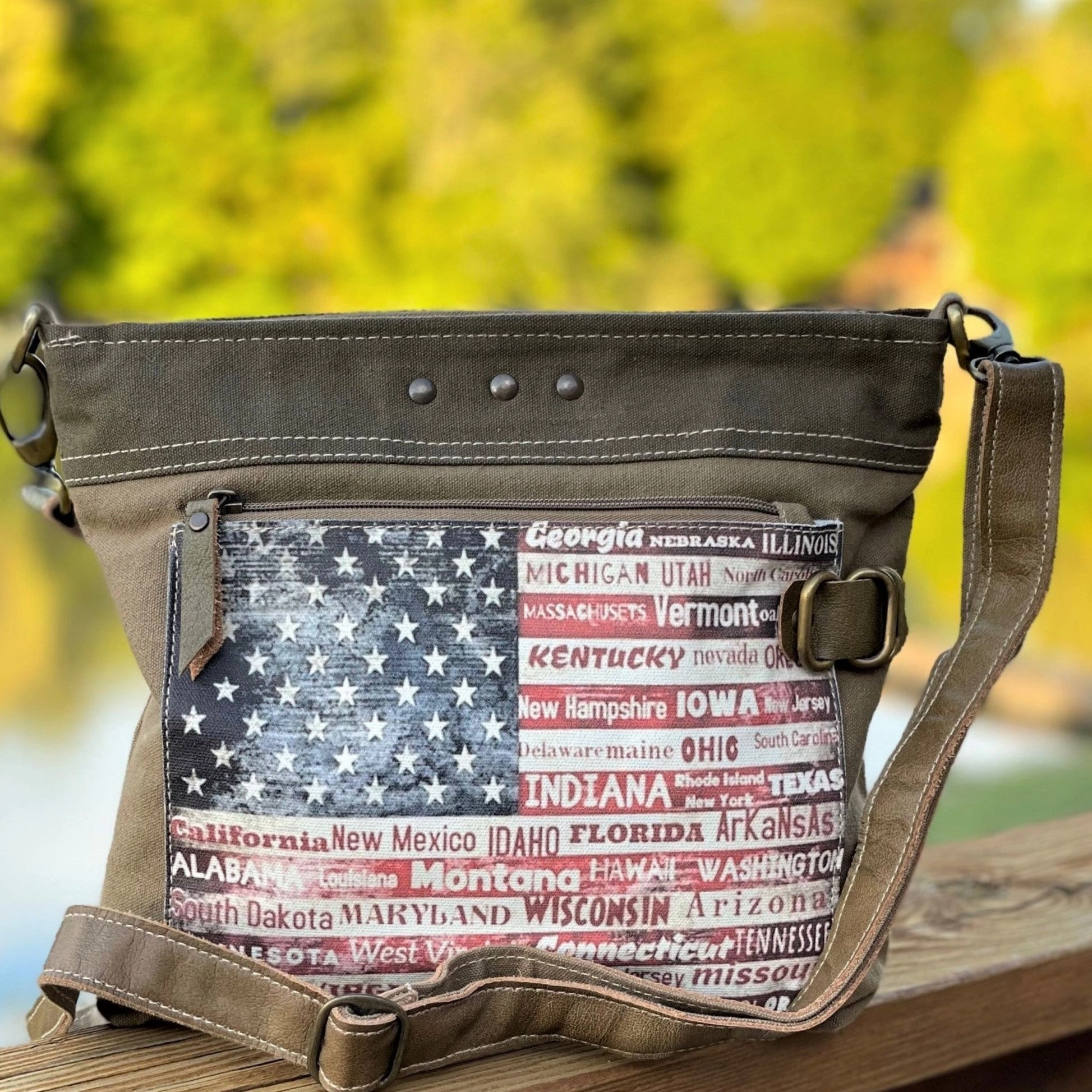 Patriotic Purse American Flag State Crossbody  ~ Show Your Pride and Carry it With YOU!