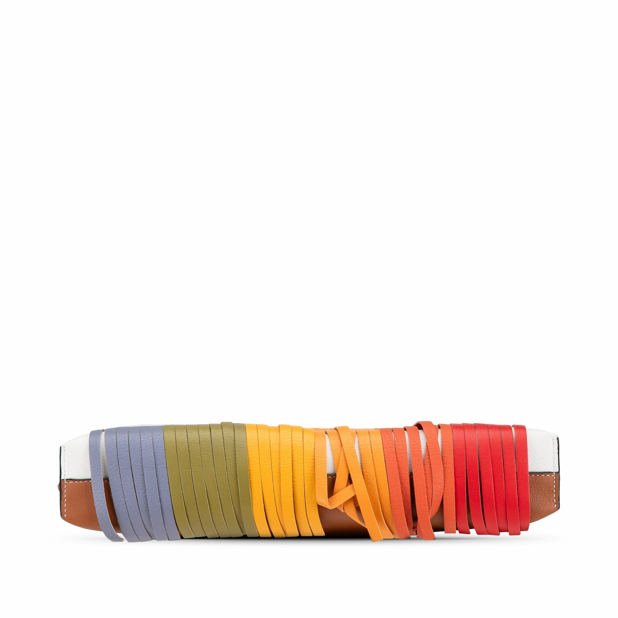 Paulas Ibiza Leather Fringe T Pouch Crossbody