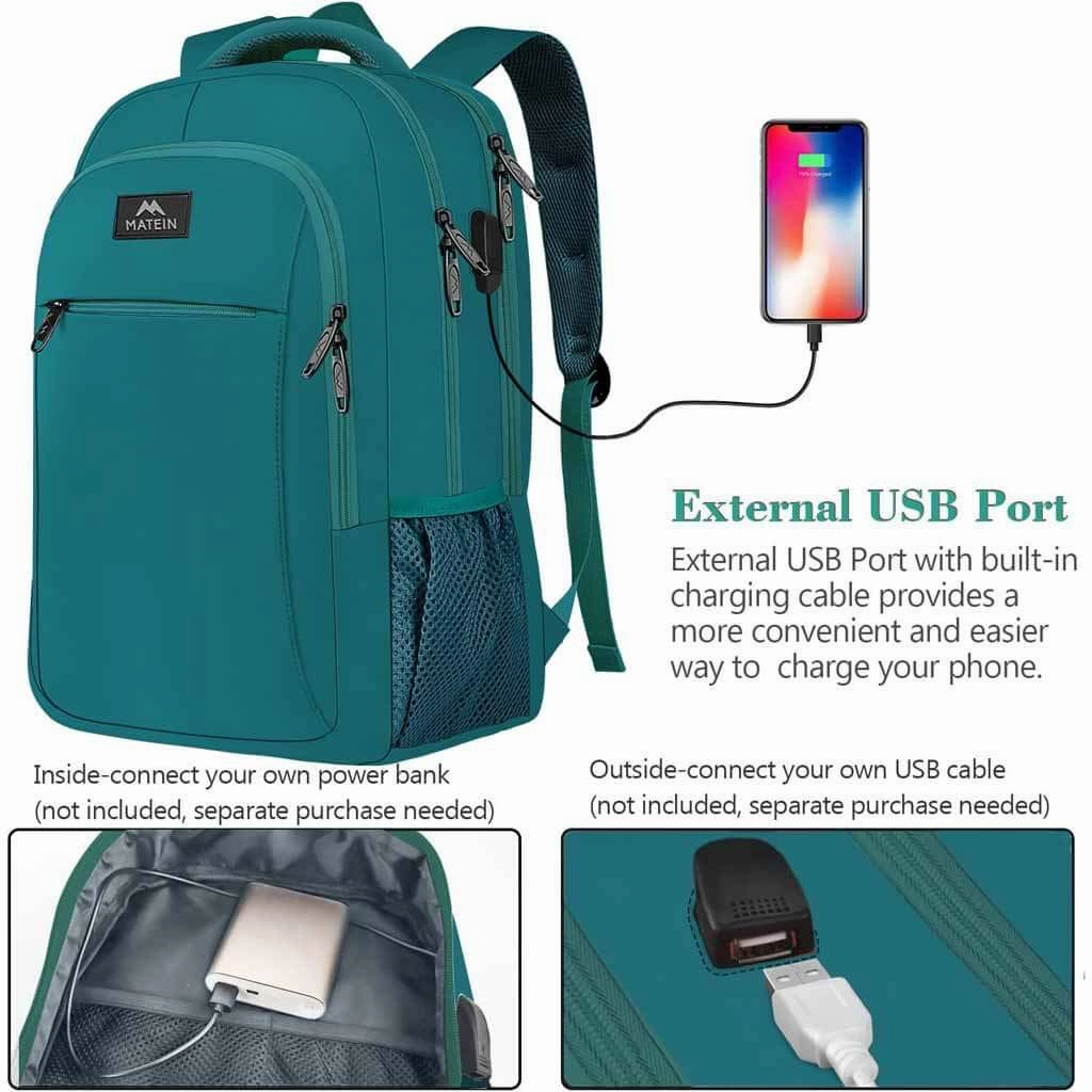 Peacock Blue Mlassic Laptop Travel Backpack