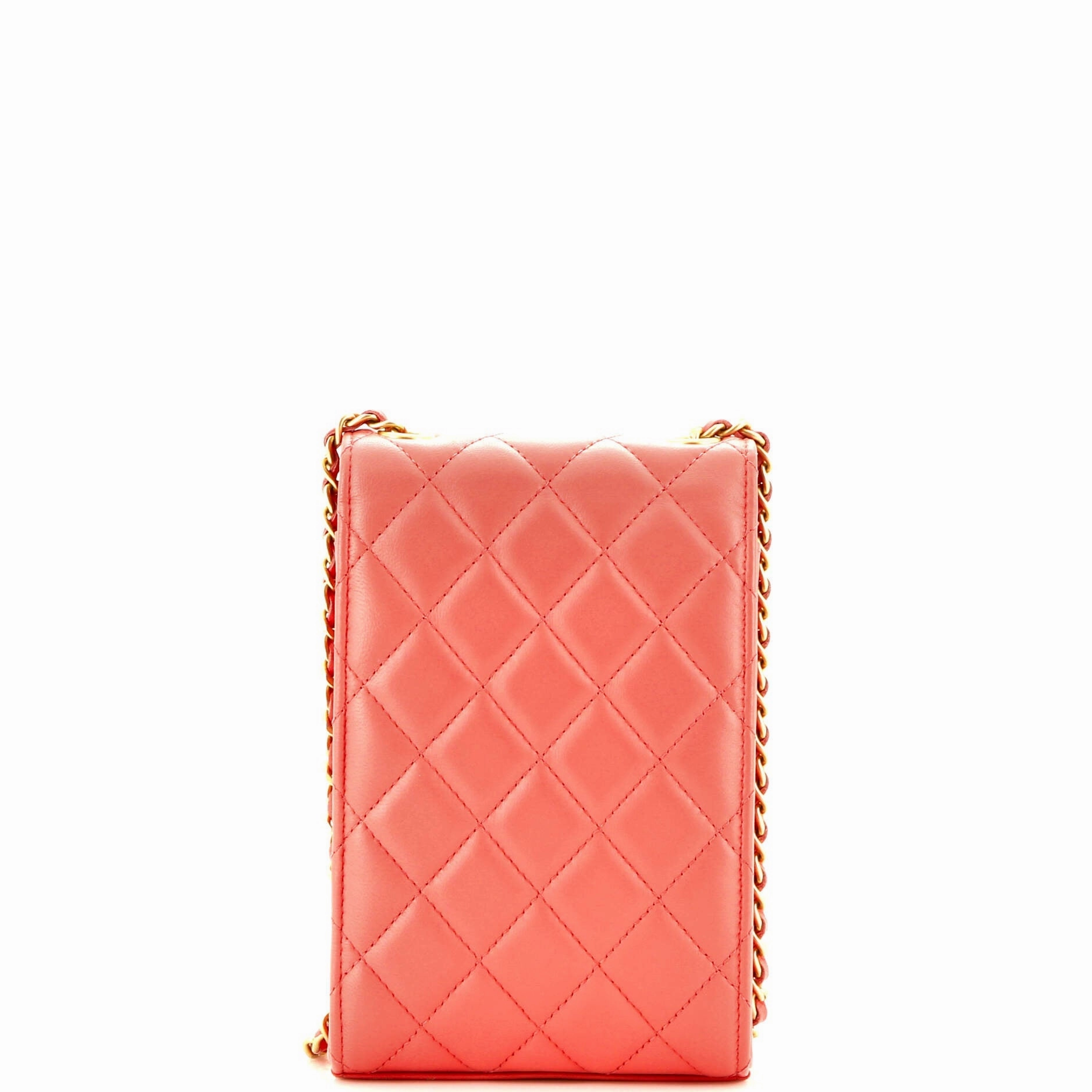 Pearl Crush Phone Holder Crossbody Bag Quilted Lambskin