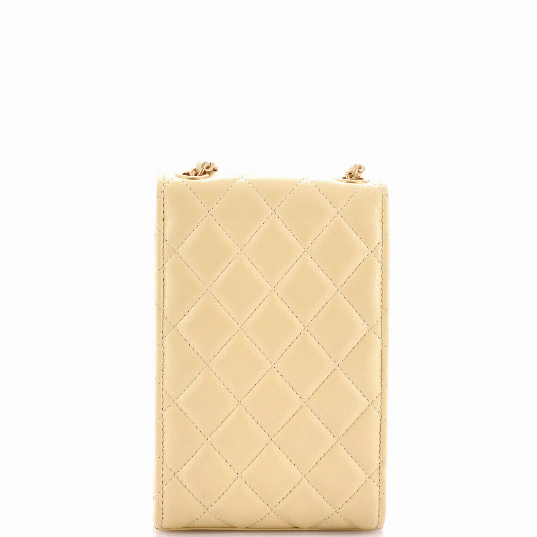 Pearl Crush Phone Holder Crossbody Bag Quilted Lambskin