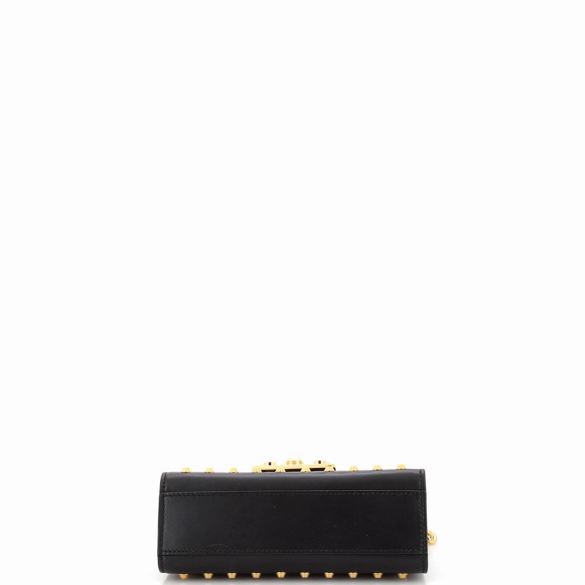 Pearly Padlock Shoulder Bag Studded Leather Small