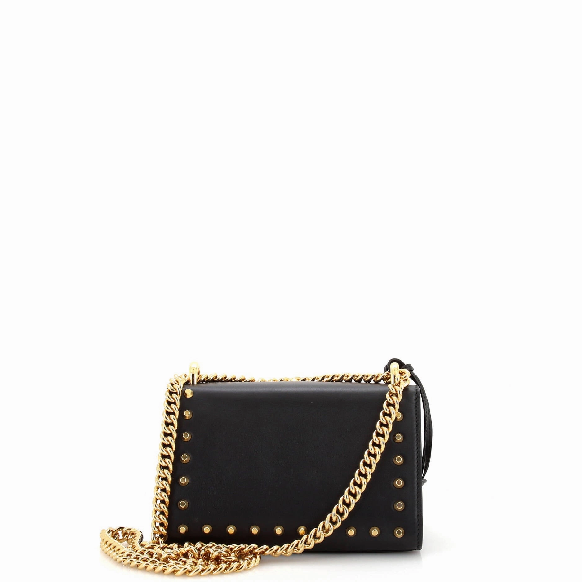 Pearly Padlock Shoulder Bag Studded Leather Small