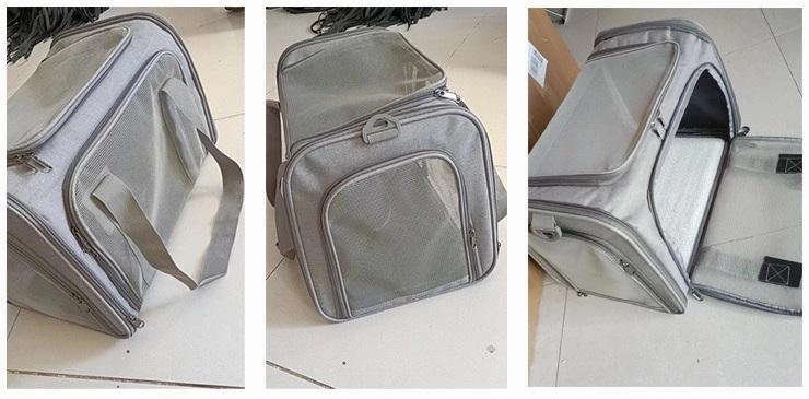 Pet Carrier Bag Soft Sided Portable Folding Airline Travel Approved Bag 81113