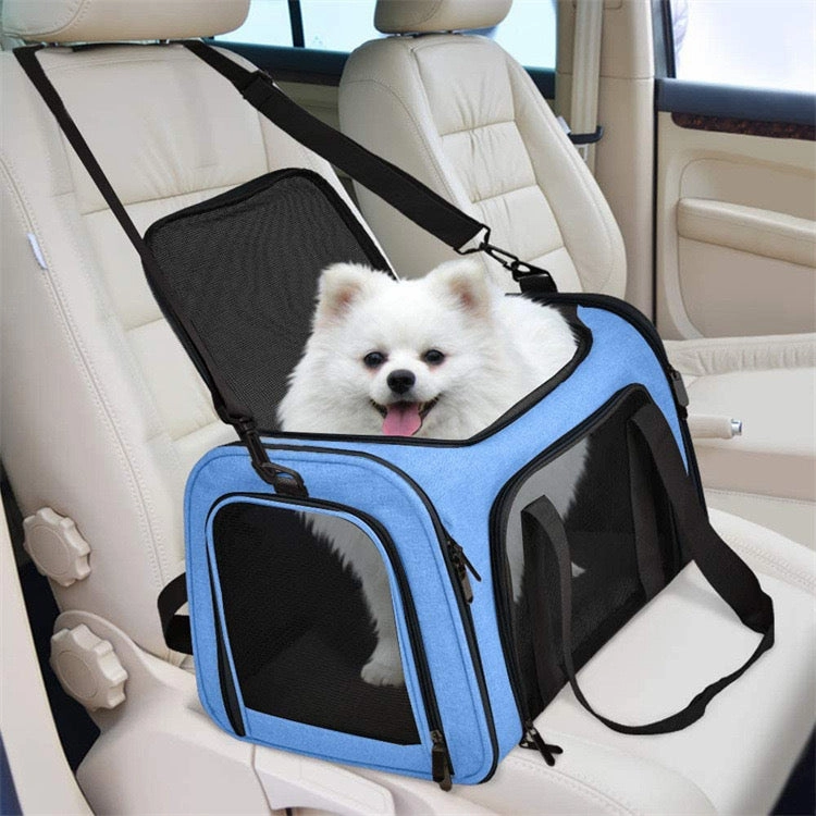 Pet Carrier Bag Soft Sided Portable Folding Airline Travel Approved Bag 81113