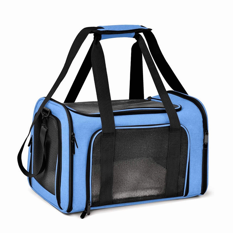 Pet Carrier Bag Soft Sided Portable Folding Airline Travel Approved Bag 81113