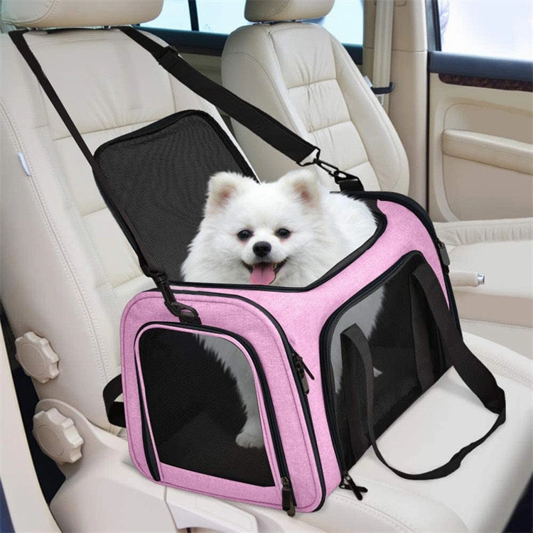 Pet Carrier Bag Soft Sided Portable Folding Airline Travel Approved Bag 81113