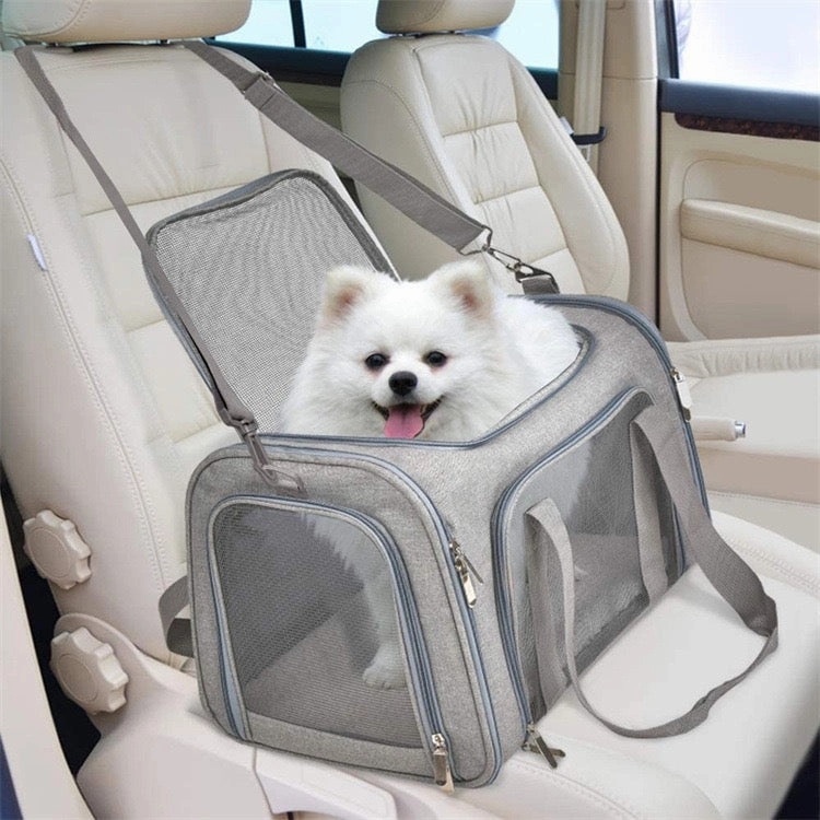 Pet Carrier Bag Soft Sided Portable Folding Airline Travel Approved Bag 81113