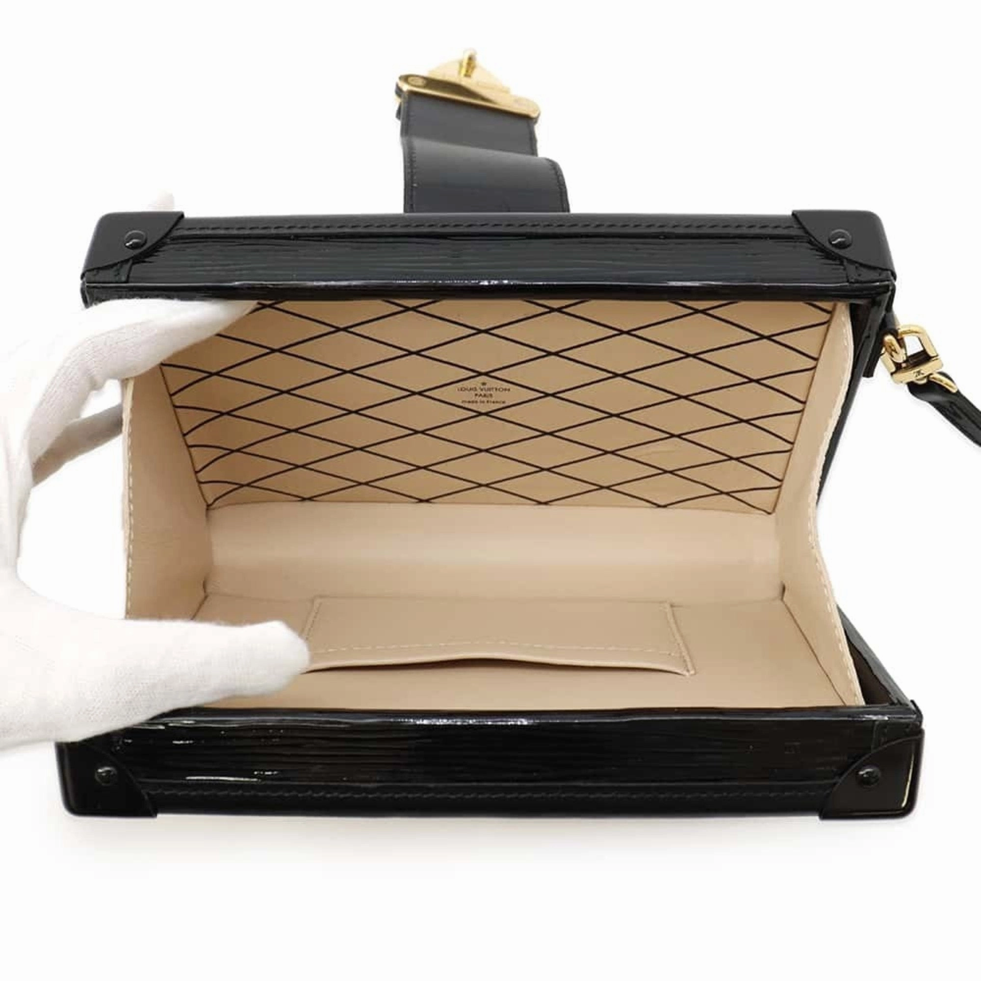 Petite Malle Red & Black Shoulder Bag