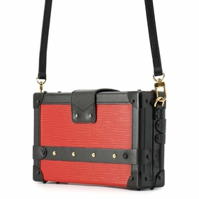 Petite Malle Red & Black Shoulder Bag