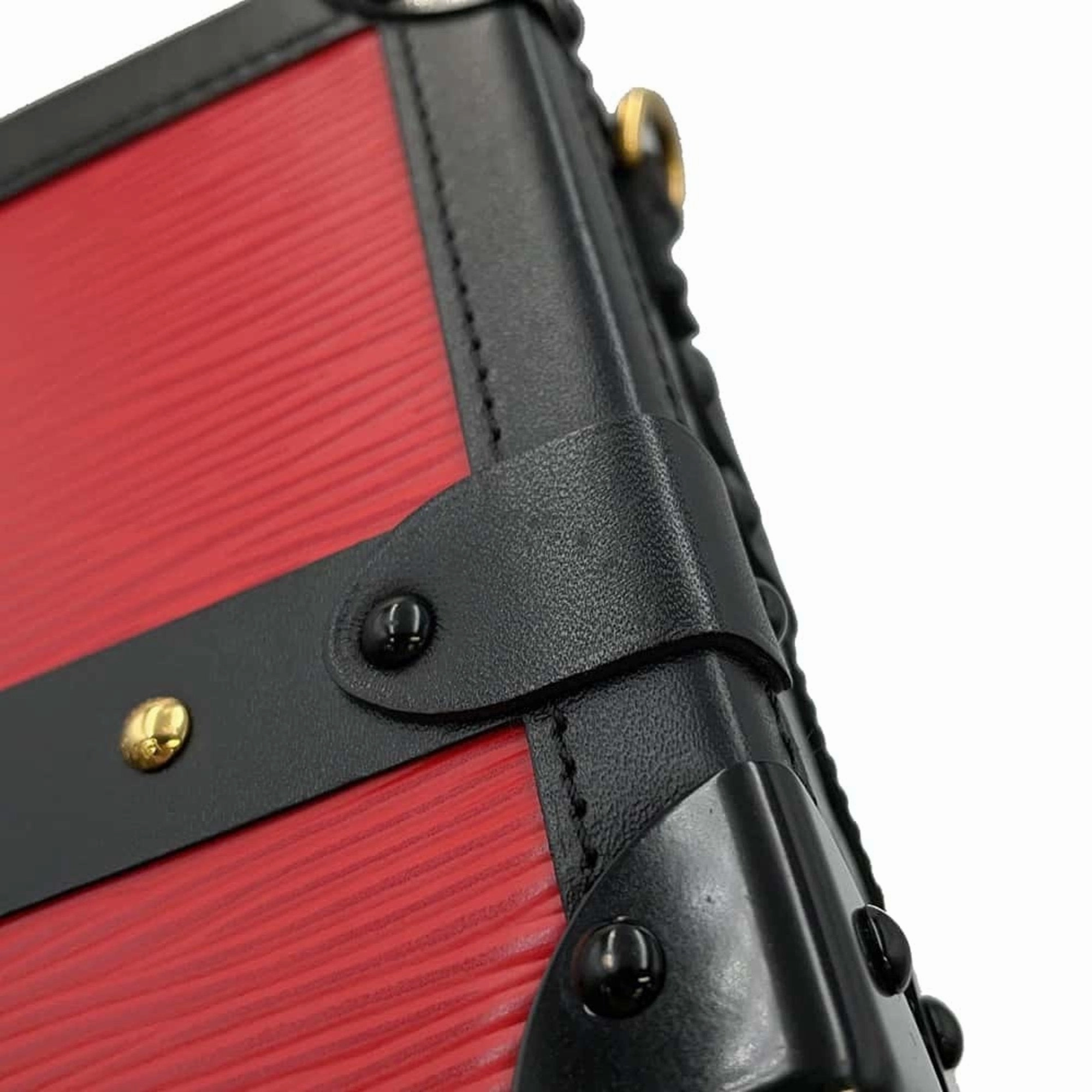 Petite Malle Red & Black Shoulder Bag