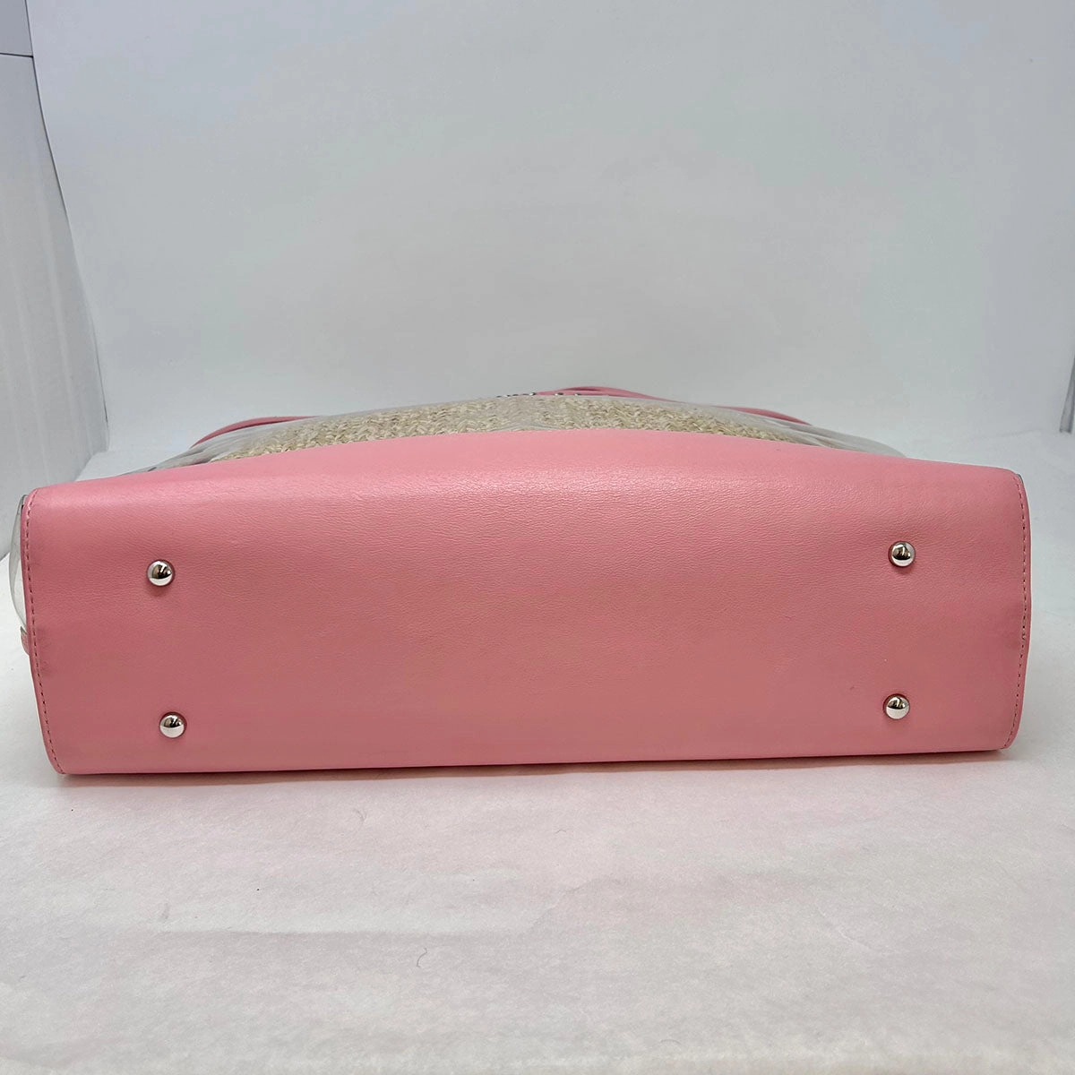 Pink/Clear Chanel 31 PVC/Leather/Quilted Raffia Shopping Tote