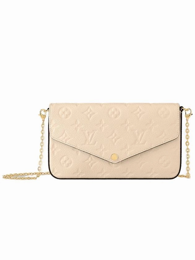 Pochette Felicie Monogram Empreinte Shoulder Bag Cream